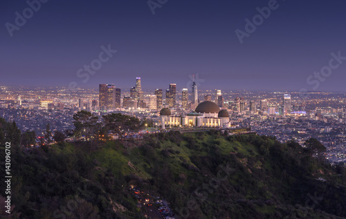 Griffith Observatory and downtown Los Angeles at night