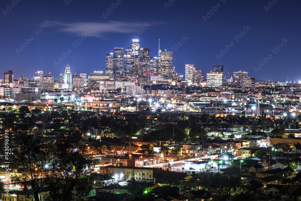 Downtown Cityscape Los Angeles at nigth