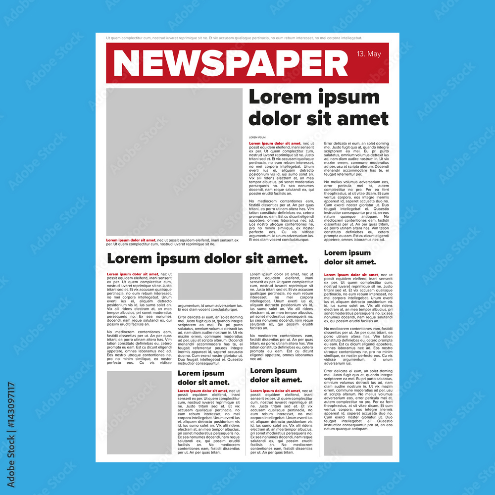 Newspaper layout vector Newspaper layout vector
