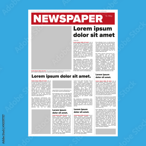 Newspaper layout vector