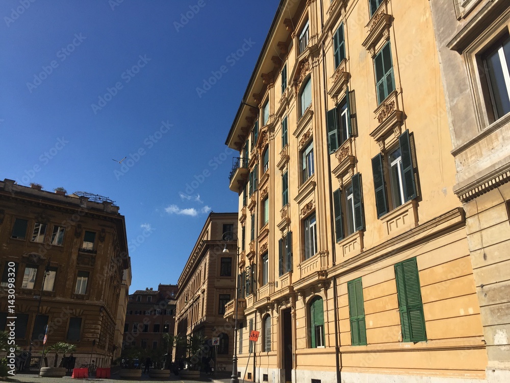 Giornata di sole nel quartiere ebraico, Roma, Italia