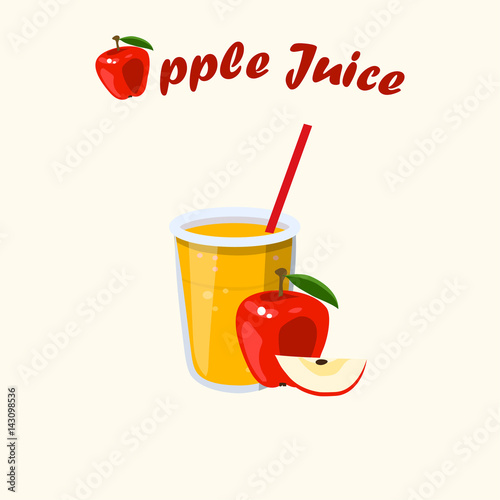 Vector apple juice