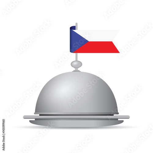 czech republic flag dinner platter
