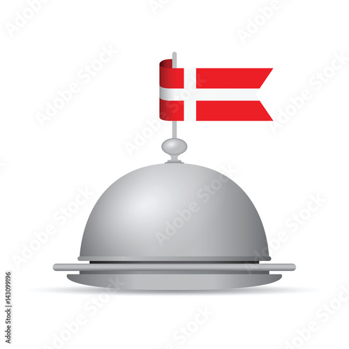 denmark flag dinner platter