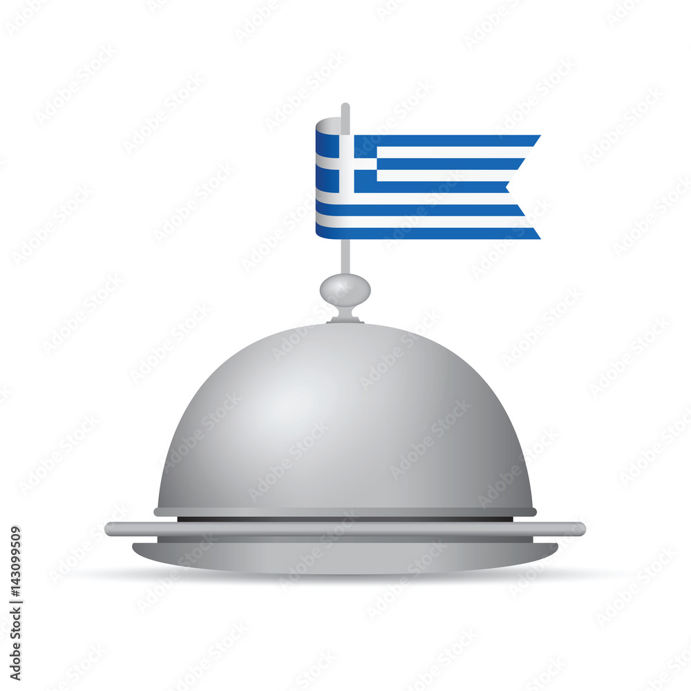 Fototapeta premium greek flag dinner platter