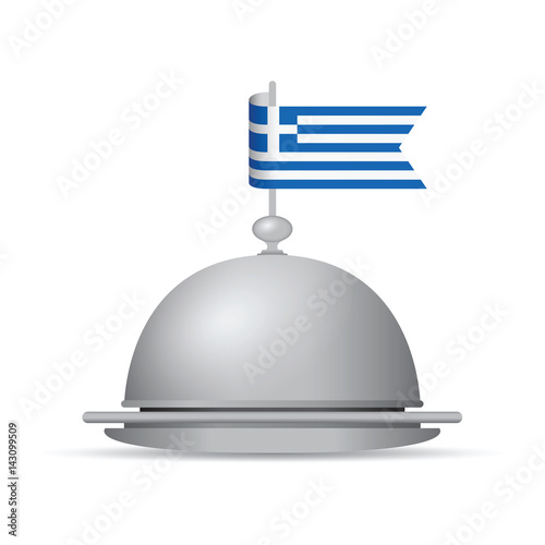 greek flag dinner platter