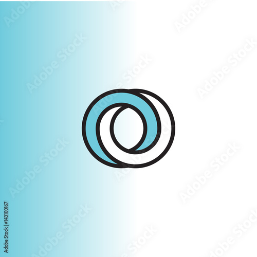 Impossible circle vector logo in flat style.