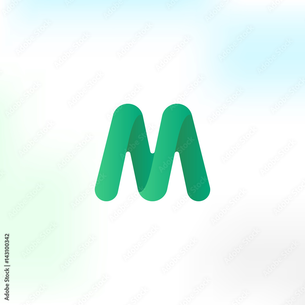 The letter M . Simple vector logo in a modern style. The letter M . Simple vector logo in a modern style.