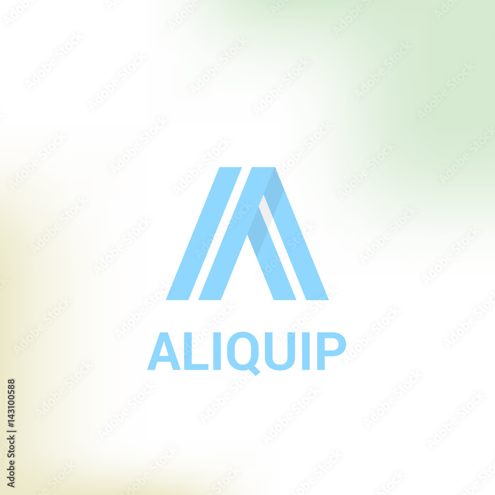 The letter A vector logo in a modern flat style. The letter A vector logo in a modern flat style.