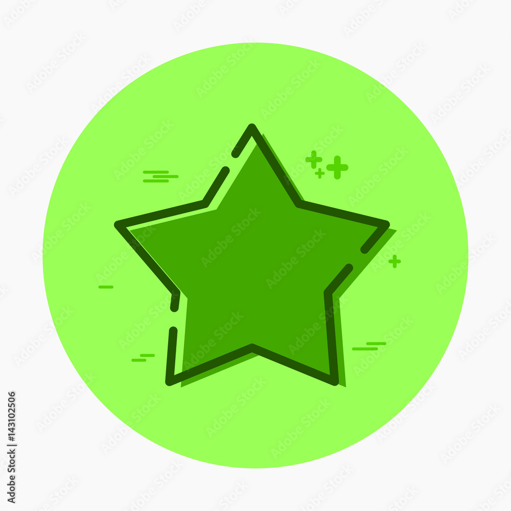 Obraz premium STAR FLAT DESIGN ICON