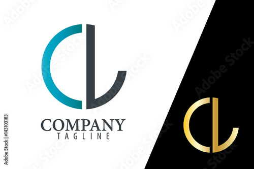 Initial Letter CL With Linked Circle Logo