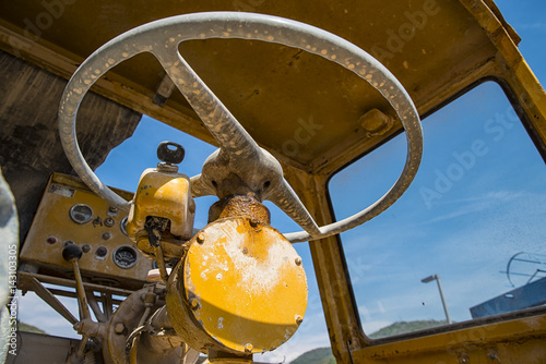 Mine truck steering wheel photo