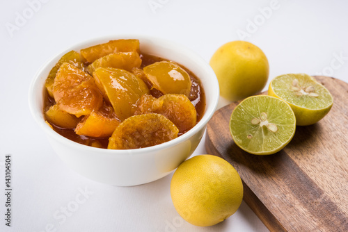 Indian lemon pickle or nimbu ka achar / loncha in hindi
