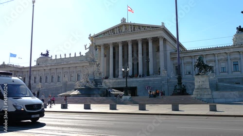 Austrian parliament in Vienna, Austria, 4K