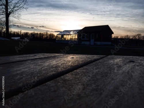 Chilly Greenhouse Sunset