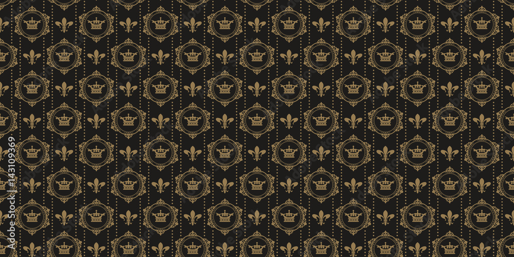 Seamless Damask Wallpaper Vertor Art Seamless Damask Wallpaper Vertor Art