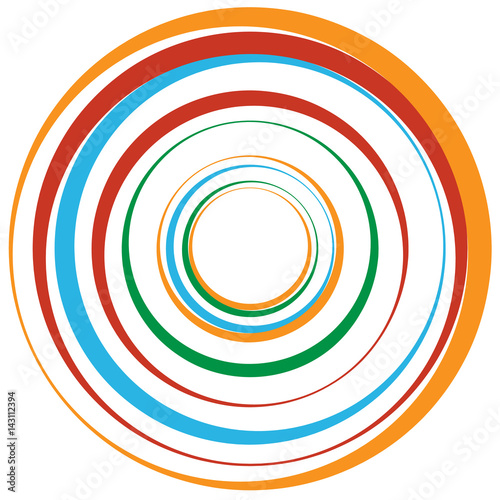 Concentric circle, rings. Suitable as an abstract design element, decorative element or background pattern