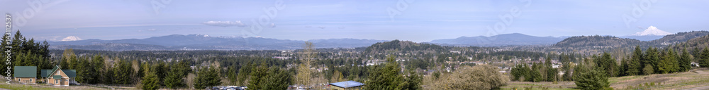 Powell Butte park panorama in Portland Oregon.