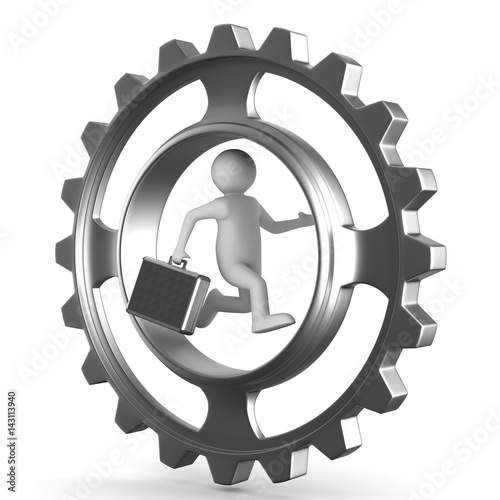 businessman on white background. Isolated 3D illustration