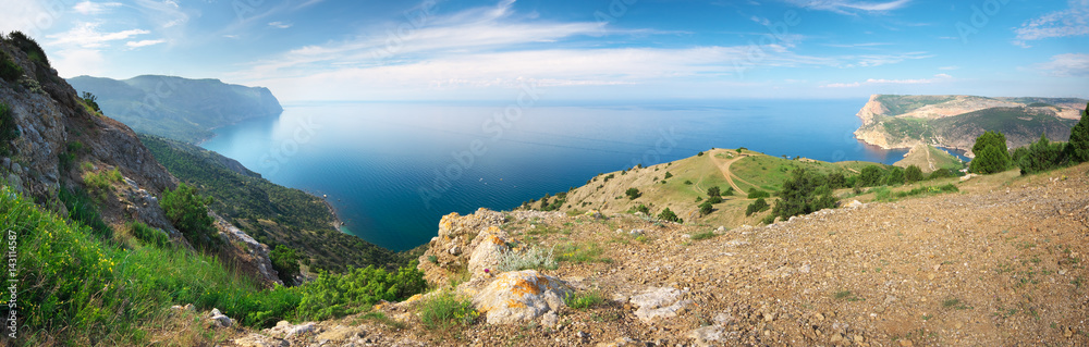 Mountain and sea panorama
