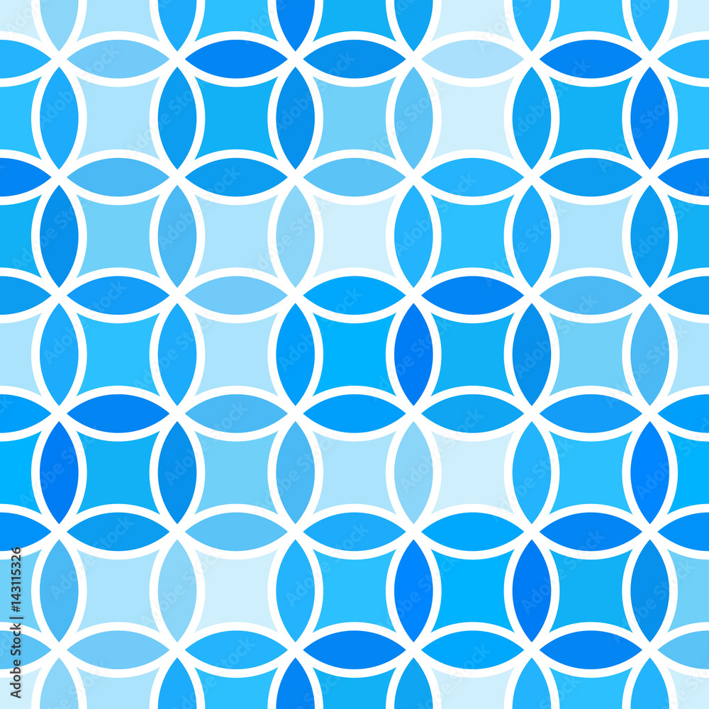 Seamless pattern with geometric circle ornate