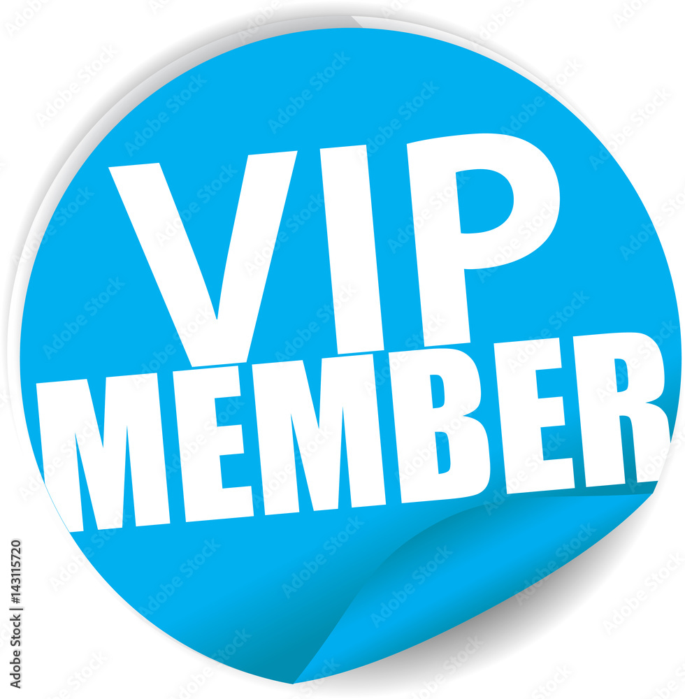 VIP member blue Label, Sign, stickers and symbol. VIP member blue Label, Sign, stickers and symbol.