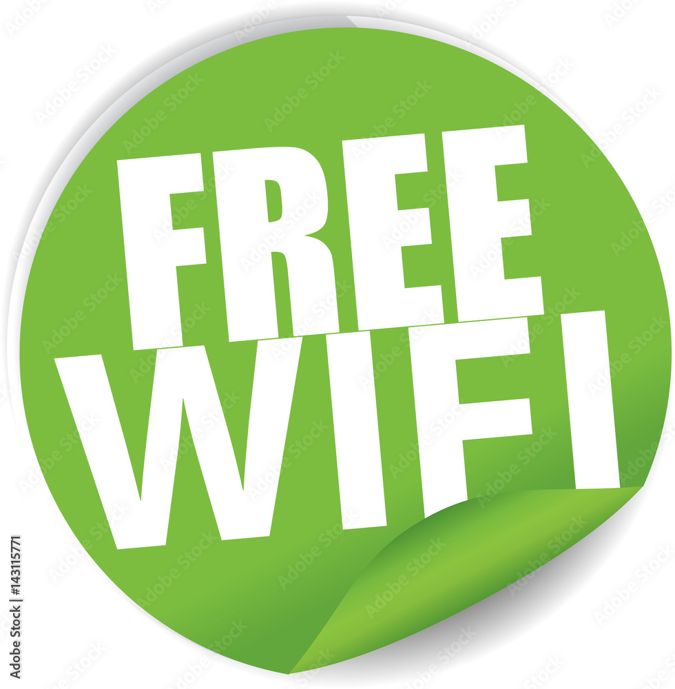 Free wifi green Label, Sign, stickers and symbol. Free wifi green Label, Sign, stickers and symbol.