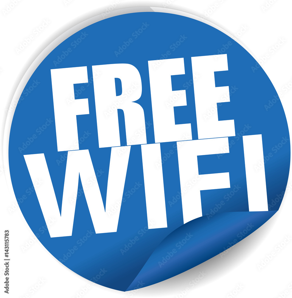 Free wifi blue Label, Sign, stickers and symbol. Free wifi blue Label, Sign, stickers and symbol.