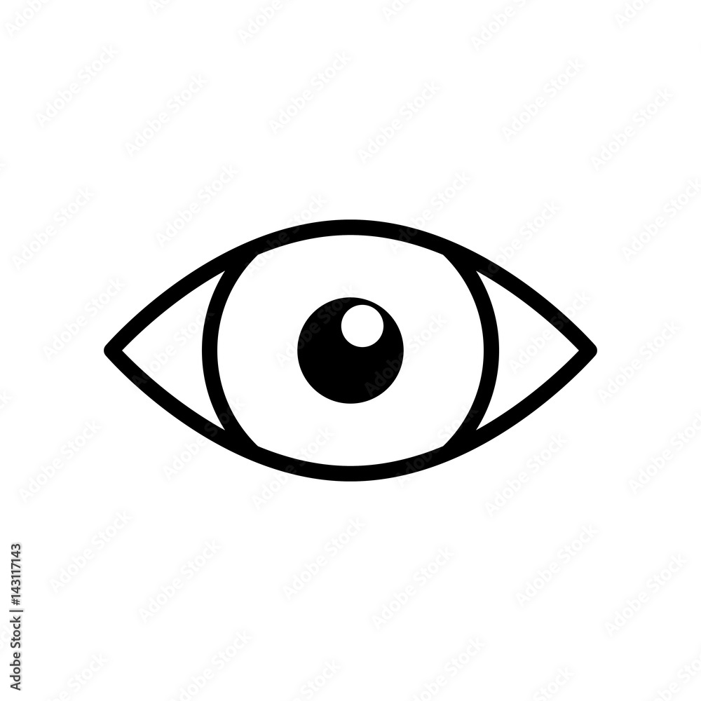 Obraz premium eye looking symbol vector icon illustration graphic design