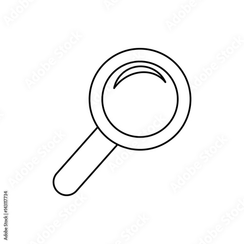 magnifying glass tool vector icon illustration graphic design