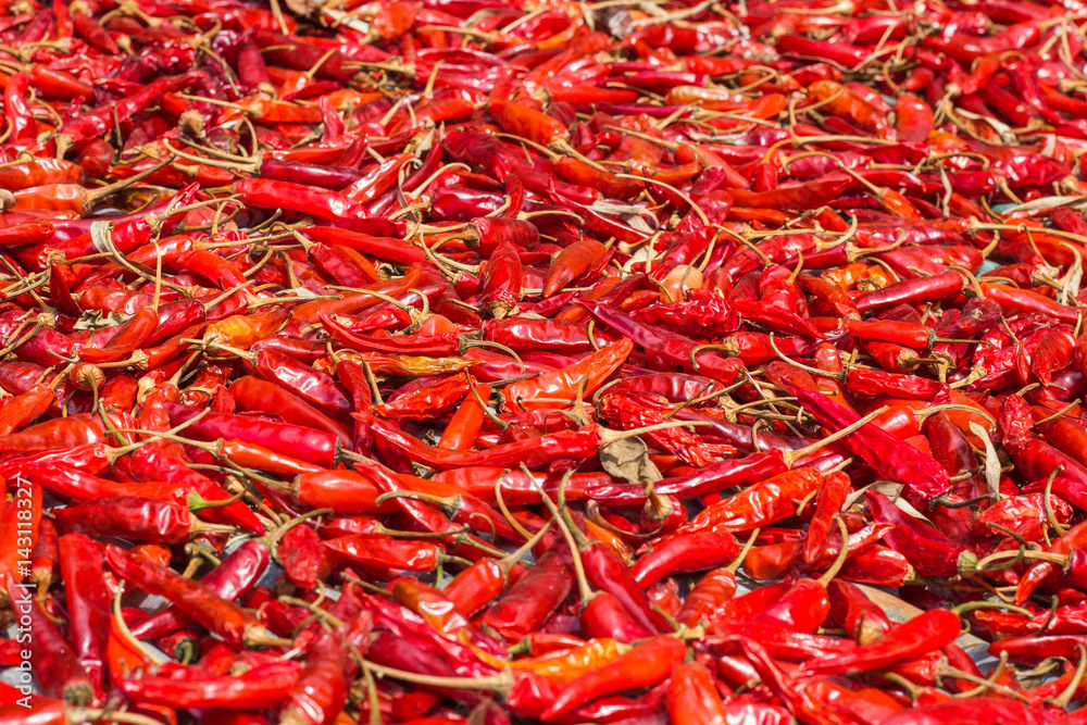 Fototapeta premium Dried red chili pepper