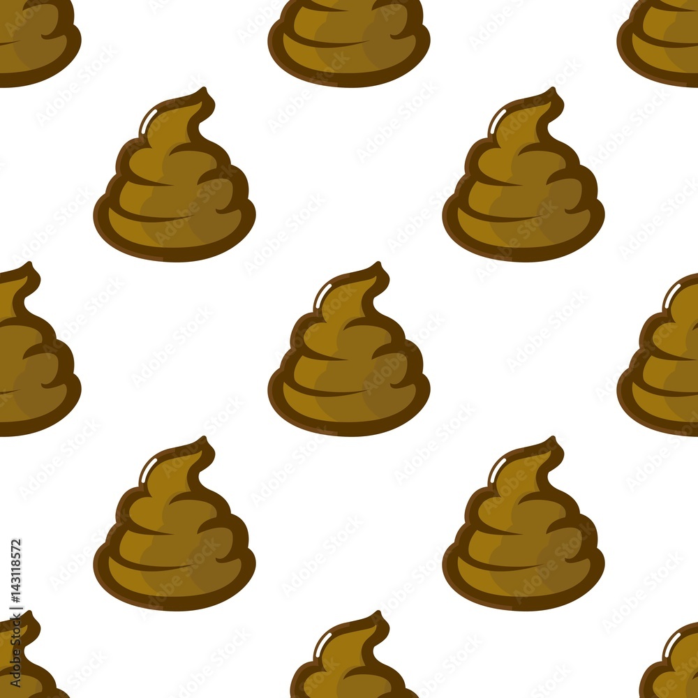 Poop, shit, turd seamless pattern. Vector illustration Stock Vector ...