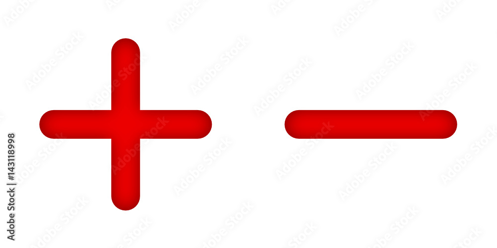 Fototapeta premium plus i minus