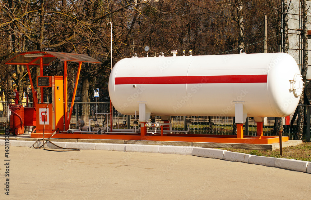 LPG station for filling liquefied gas.