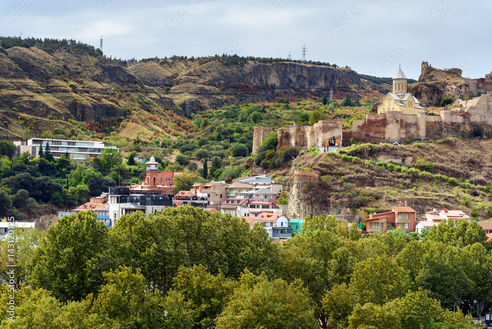 Narikala fortress and Old city in Tbilisi, Georgia