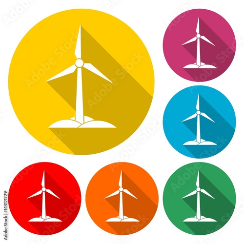 Icon of winds turbine - Illustration