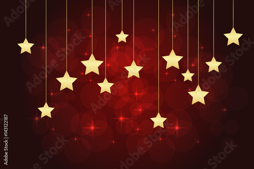 Red background with stars