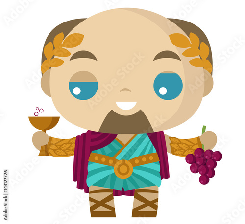 bacchus dionysus cute tiny god of the wine