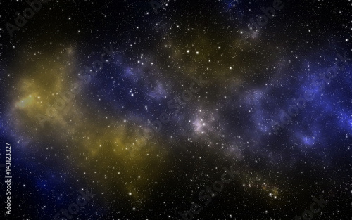 Space Galaxy Background with nebula, stardust and bright shining stars.