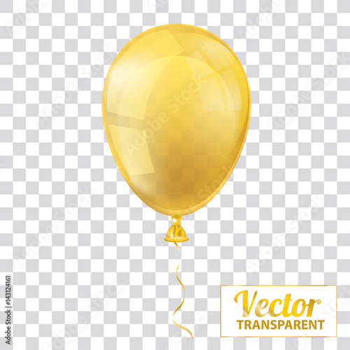 Golden Transparent Balloon
