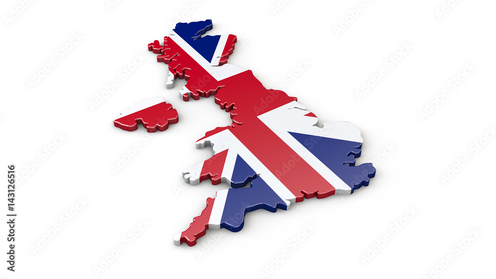 3D Karte von England oder Großbritannien StockIllustration Adobe Stock