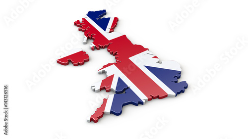 3D Karte von England oder Großbritannien