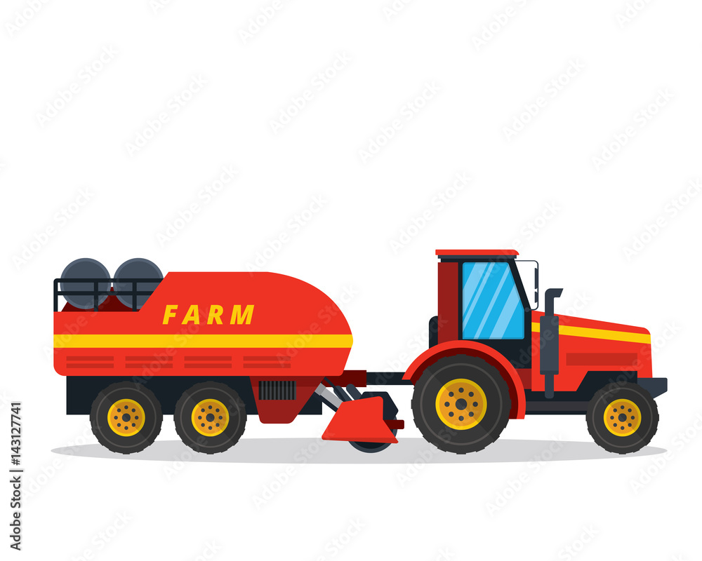 Modern Agriculture Farm Vehicle - Raw Crop Long Trailer Tractor Modern Agriculture Farm Vehicle - Raw Crop Long Trailer Tractor