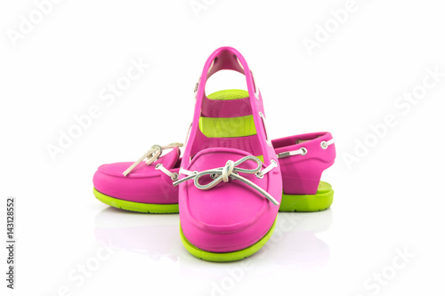 Colorful of Sandals shoes, flip flops.