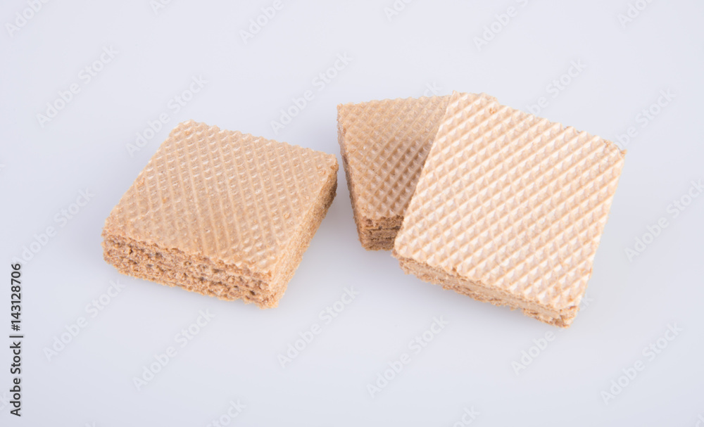 wafer or wafer biscuit on the background.