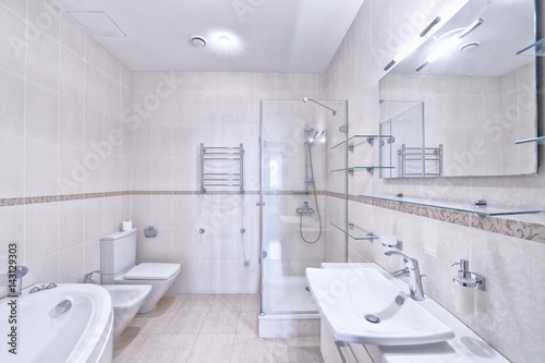 Russia Moscow Modern interior bathroom design urban real estate