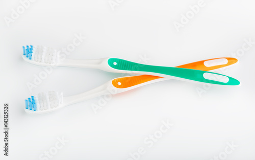 toothbrush isolated on white. Personal hygiene. A healthy mouth. Bathroom amenities. accessories