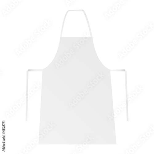 White blank apron isolated. Place for your brand logo or design. Vector illustration