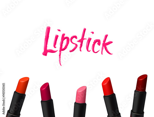 Vector lipstick on white background. Beauty illustration