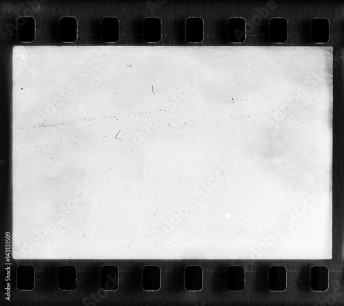 Real film frame with dust and scratches